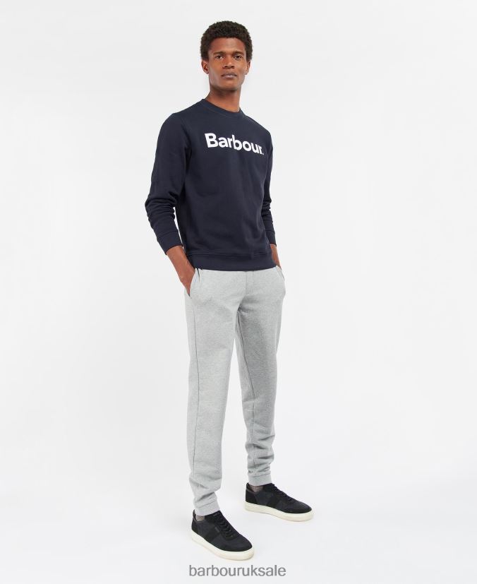 Logo Crew-Neck Sweatshirt Barbour Men R08LB61028 Clothing Navy