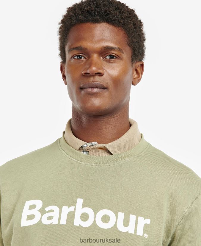 Logo Crew-Neck Sweatshirt Barbour Men R08LB61032 Clothing Navy