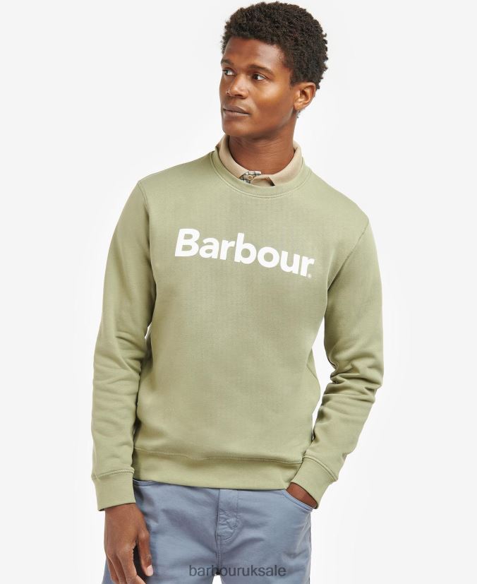 Logo Crew-Neck Sweatshirt Barbour Men R08LB61032 Clothing Navy