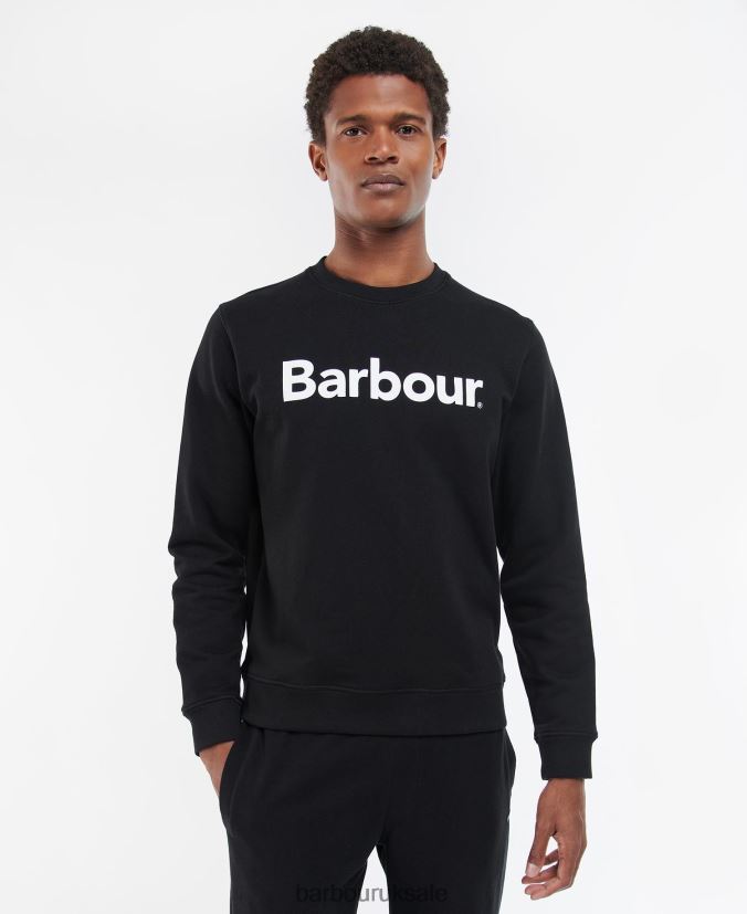 Logo Crew-Neck Sweatshirt Barbour Men R08LB61060 Clothing Navy