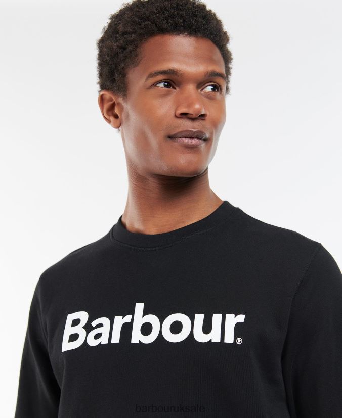 Logo Crew-Neck Sweatshirt Barbour Men R08LB61060 Clothing Navy