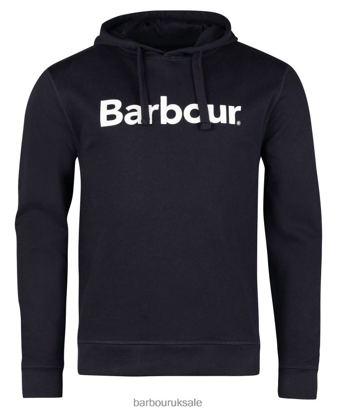 Logo Hoodie Barbour Men R08LB6986 Clothing Navy