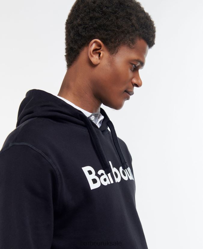 Logo Hoodie Barbour Men R08LB6986 Clothing Navy