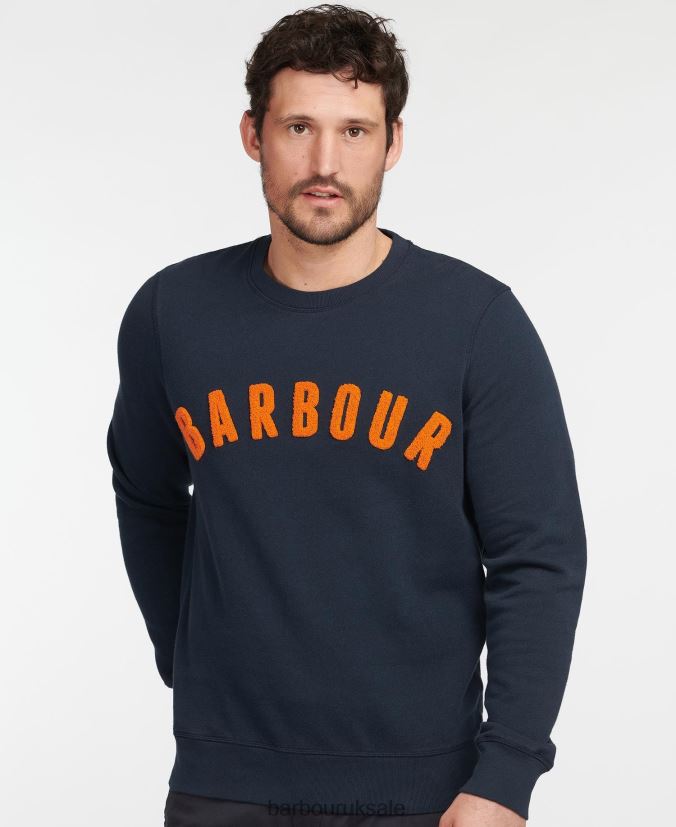 Prep Logo Sweatshirt Barbour Men R08LB61006 Clothing Navy