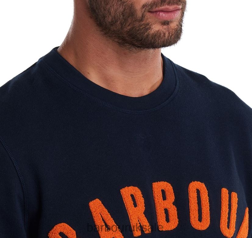 Prep Logo Sweatshirt Barbour Men R08LB61006 Clothing Navy