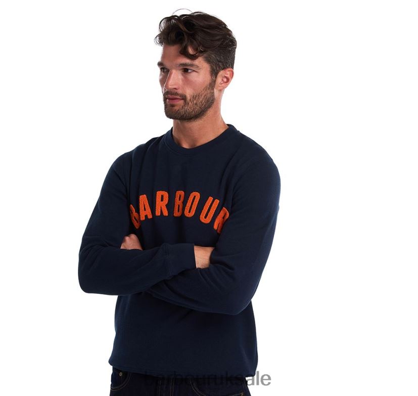 Prep Logo Sweatshirt Barbour Men R08LB61006 Clothing Navy