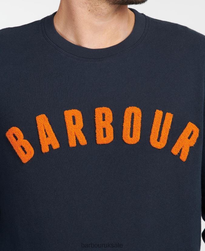 Prep Logo Sweatshirt Barbour Men R08LB61006 Clothing Navy