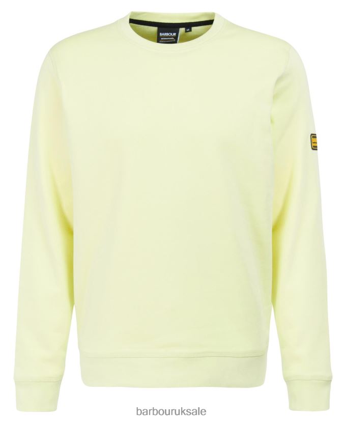 Racer Badge Sweatshirt Barbour Men R08LB61039 Clothing Yellow Haze