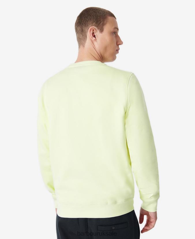 Racer Badge Sweatshirt Barbour Men R08LB61039 Clothing Yellow Haze