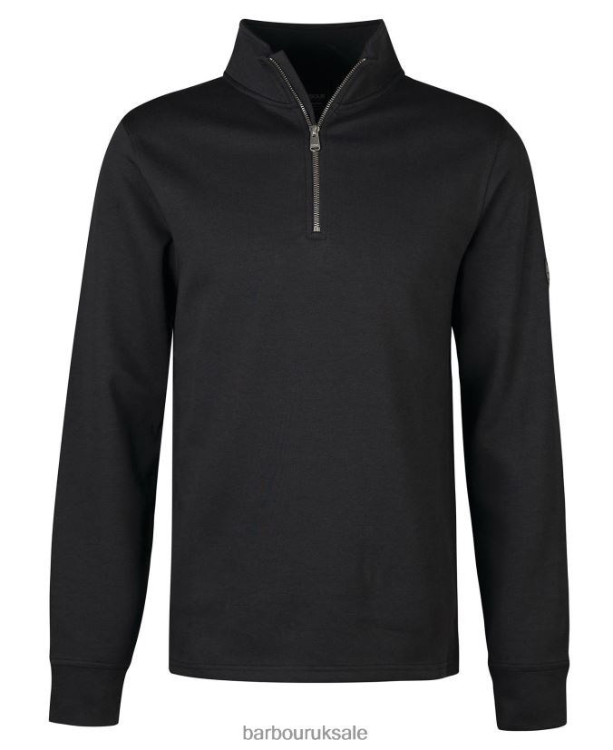 Spring Half Zip Barbour Men R08LB6993 Clothing Classic Black