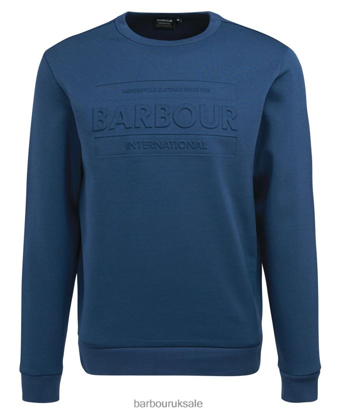 Stamp Sweatshirt Barbour Men R08LB61035 Clothing Dark Denim