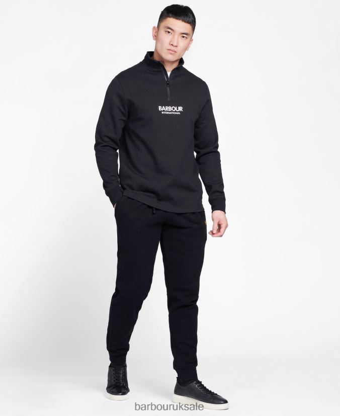 Transmission Half Zip Sweatshirt Barbour Men R08LB61024 Clothing Black