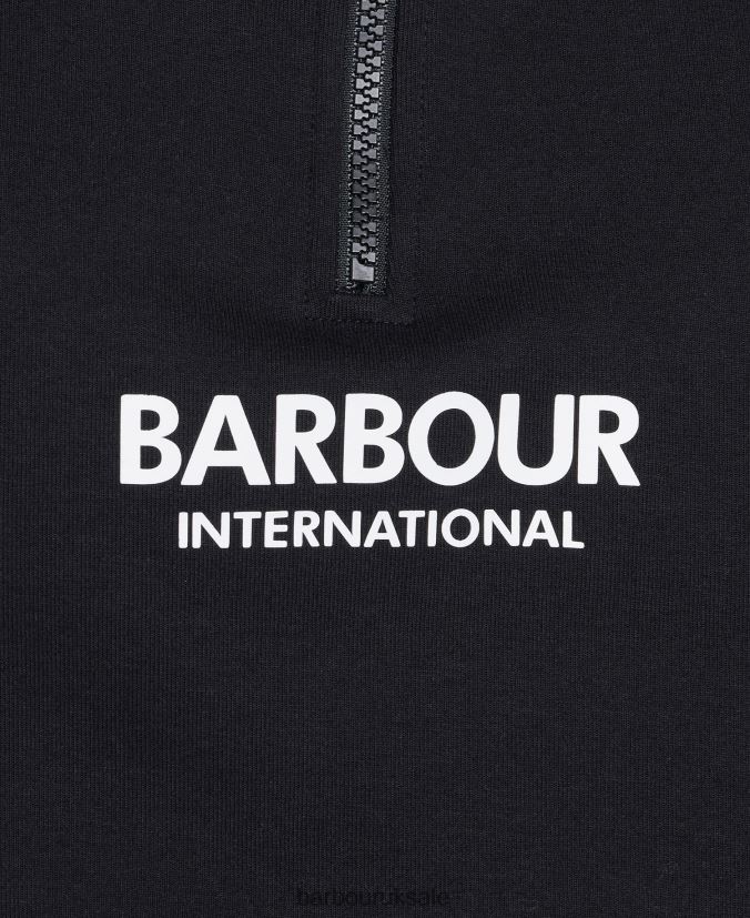 Transmission Half Zip Sweatshirt Barbour Men R08LB61024 Clothing Black