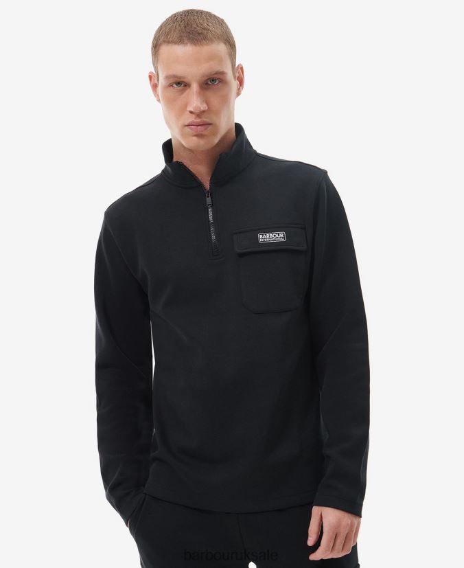 Voyager Sweatshirt Barbour Men R08LB61031 Clothing Classic Black