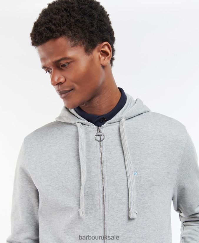 Wallington Zip Hoodie Barbour Men R08LB61001 Clothing Grey Marl