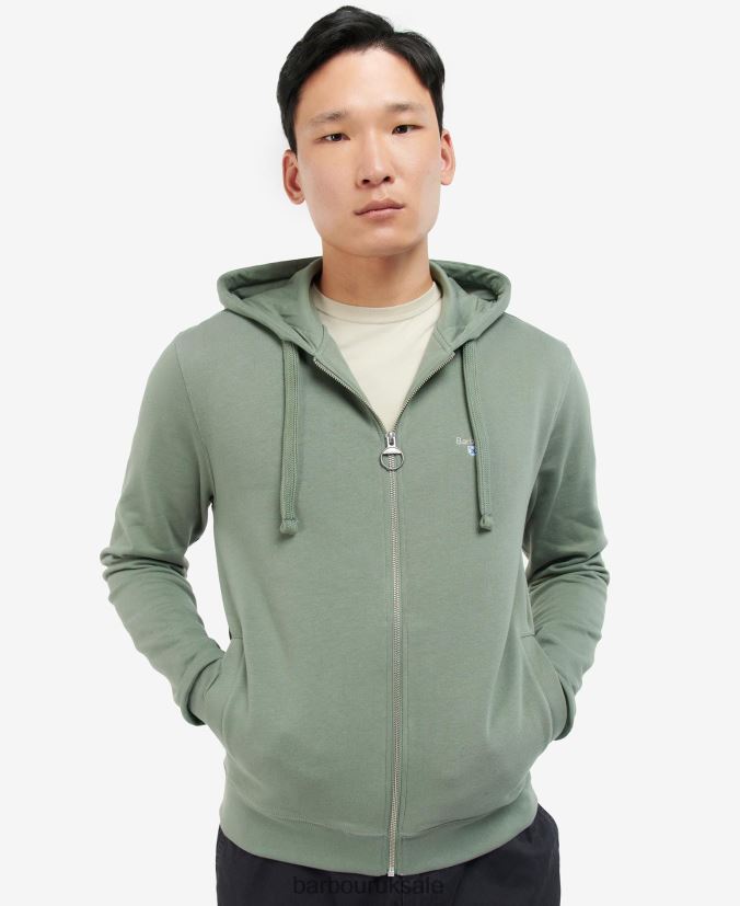 Wallington Zip Hoodie Barbour Men R08LB61051 Clothing Grey Marl - Click Image to Close