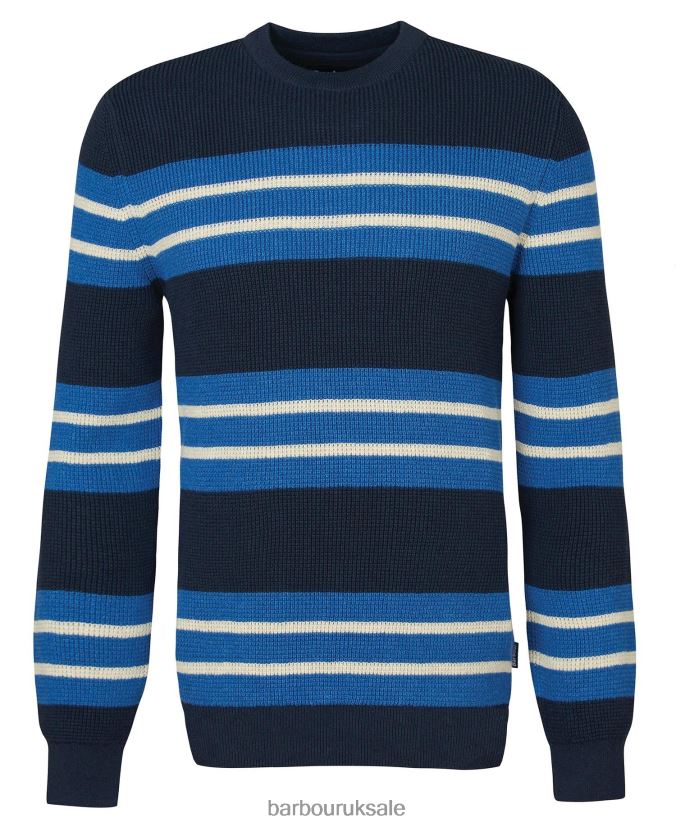 Blaydon Striped Sweatshirt Barbour Men R08LB61122 Clothing Classic Navy