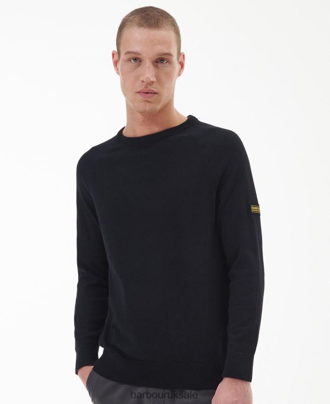 Cotton Crew Neck Sweater Barbour Men R08LB61106 Clothing Anthracite Marl - Click Image to Close