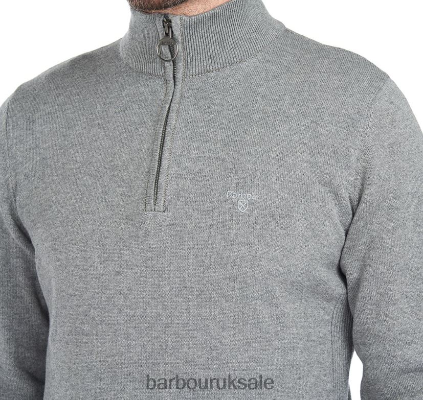 Cotton Half Zip Sweater Barbour Men R08LB61085 Clothing Navy