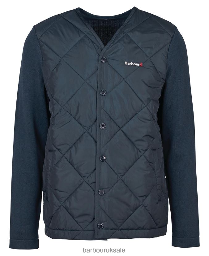 Craghead Quilted Cardigan Barbour Men R08LB61095 Clothing Classic Navy