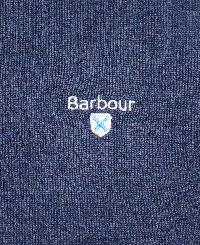 Organic Crew Jumper Barbour Men R08LB61112 Clothing Navy