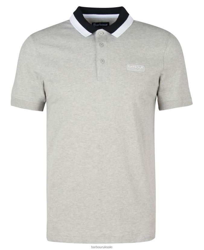 Ampere Polo Shirt Barbour Men R08LB6689 Clothing Light Grey