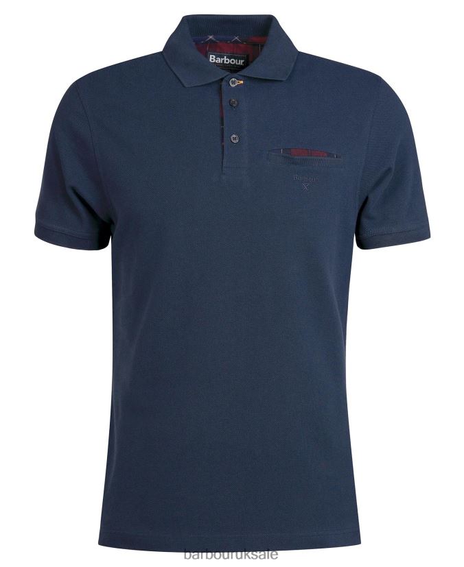 Barwick Polo Shirt Barbour Men R08LB6702 Clothing Grey Marl