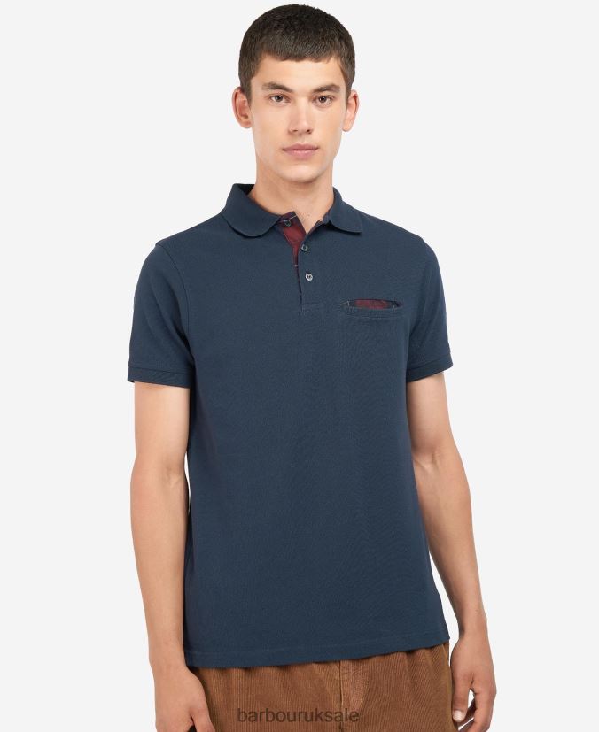 Barwick Polo Shirt Barbour Men R08LB6702 Clothing Grey Marl