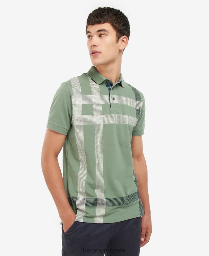 Blaine Polo Shirt Barbour Men R08LB6712 Clothing Washed Stone - Click Image to Close