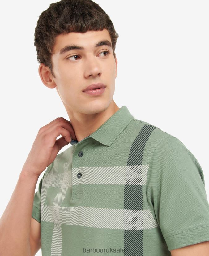 Blaine Polo Shirt Barbour Men R08LB6712 Clothing Washed Stone