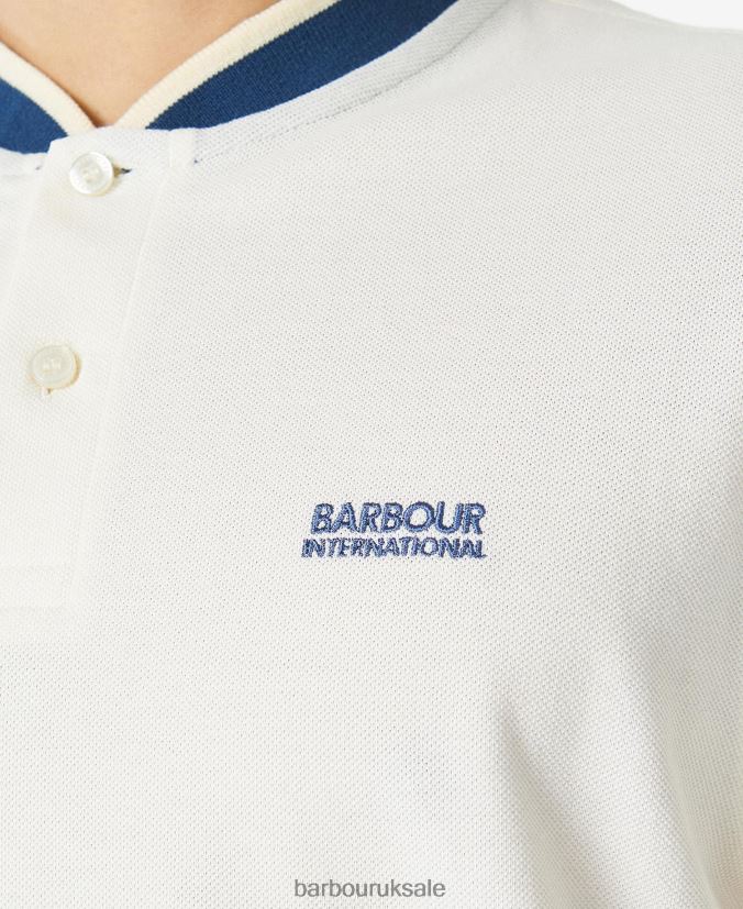 Dobbs Polo Shirt Barbour Men R08LB6668 Clothing Whisper White