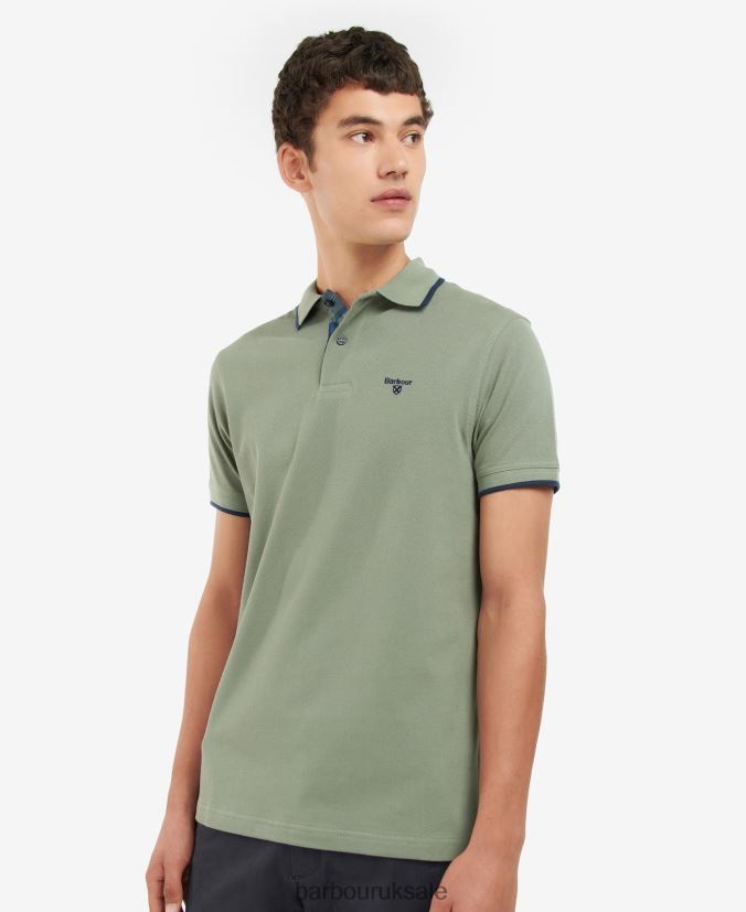 Easington Polo Shirt Barbour Men R08LB6687 Clothing Agave Green