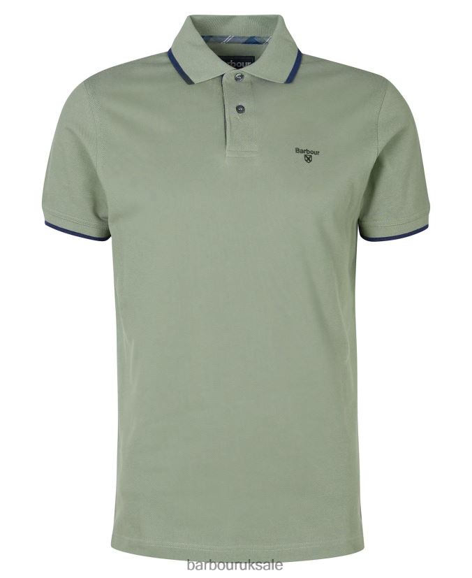 Easington Polo Shirt Barbour Men R08LB6687 Clothing Agave Green