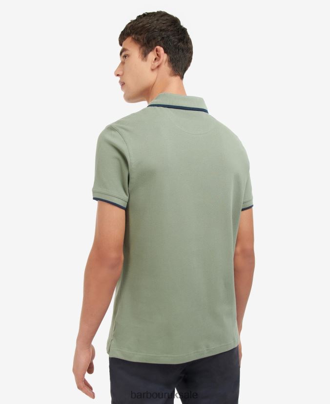 Easington Polo Shirt Barbour Men R08LB6687 Clothing Agave Green