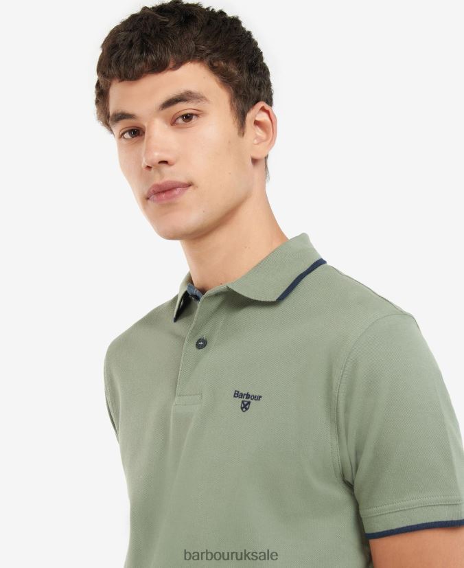 Easington Polo Shirt Barbour Men R08LB6687 Clothing Agave Green