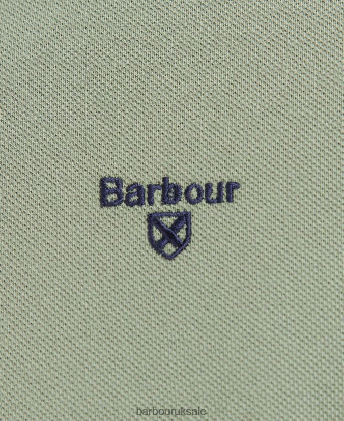 Easington Polo Shirt Barbour Men R08LB6687 Clothing Agave Green