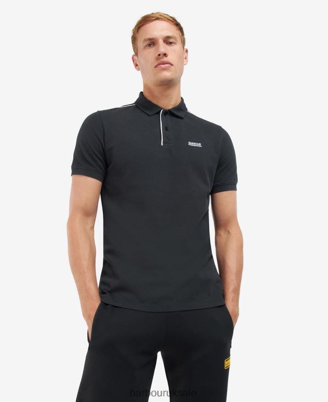 Edge Polo Shirt Barbour Men R08LB6658 Clothing Classic Black