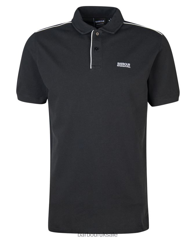 Edge Polo Shirt Barbour Men R08LB6658 Clothing Classic Black