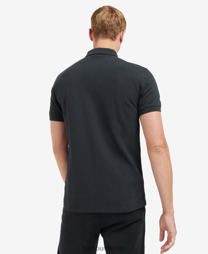 Edge Polo Shirt Barbour Men R08LB6658 Clothing Classic Black