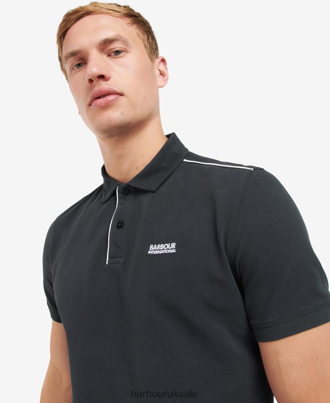 Edge Polo Shirt Barbour Men R08LB6658 Clothing Classic Black