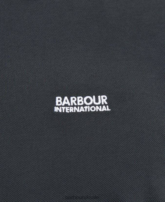 Edge Polo Shirt Barbour Men R08LB6658 Clothing Classic Black