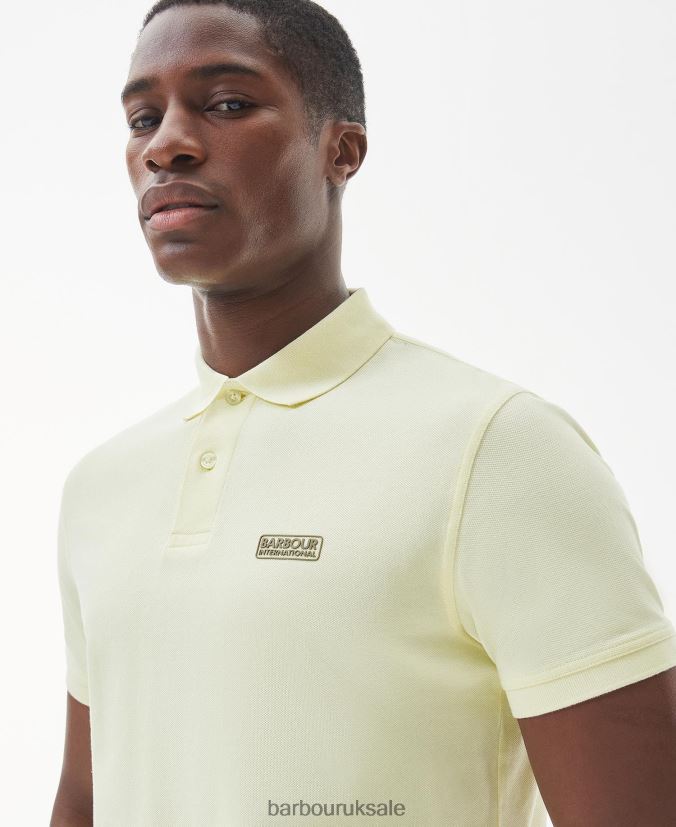 Essential Polo Shirt Barbour Men R08LB6655 Clothing Yellow Haze