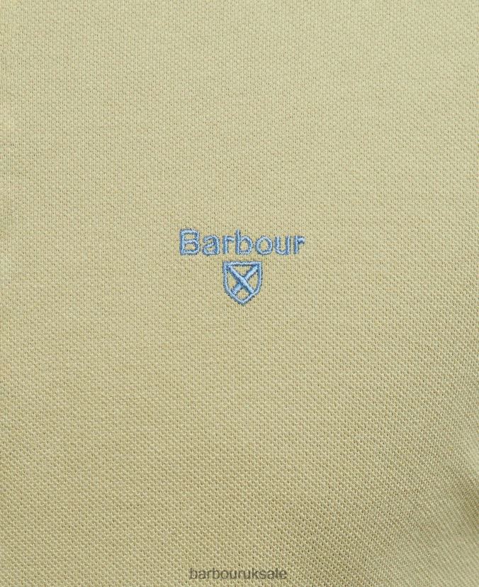 Finkle Polo Shirt Barbour Men R08LB6648 Clothing Bleached Olive