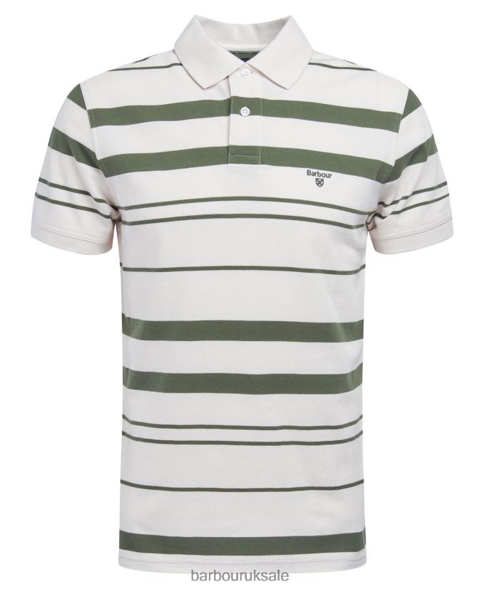 Halden Polo Shirt Barbour Men R08LB6722 Clothing Whisper White