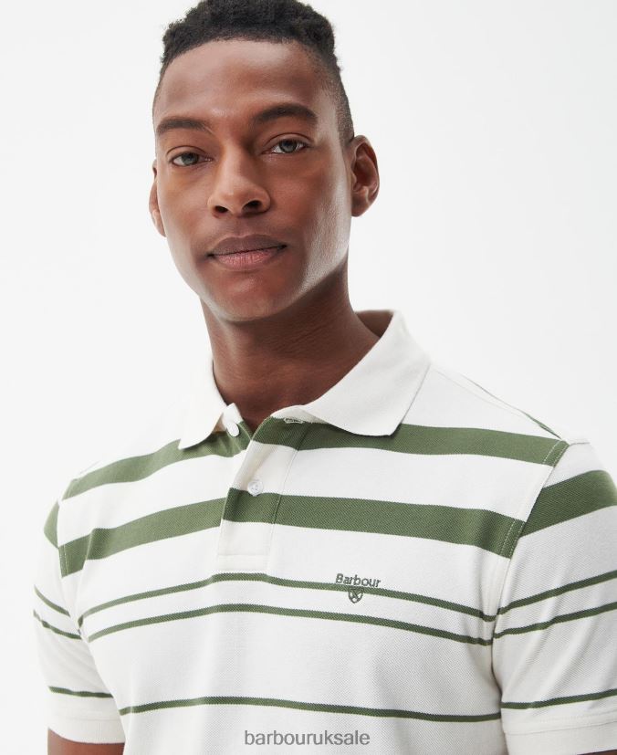 Halden Polo Shirt Barbour Men R08LB6722 Clothing Whisper White