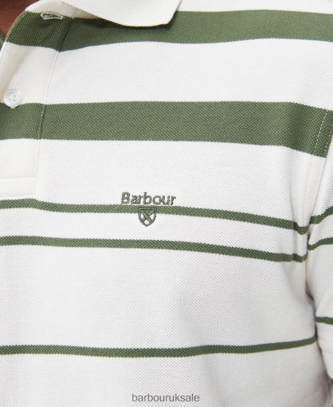 Halden Polo Shirt Barbour Men R08LB6722 Clothing Whisper White