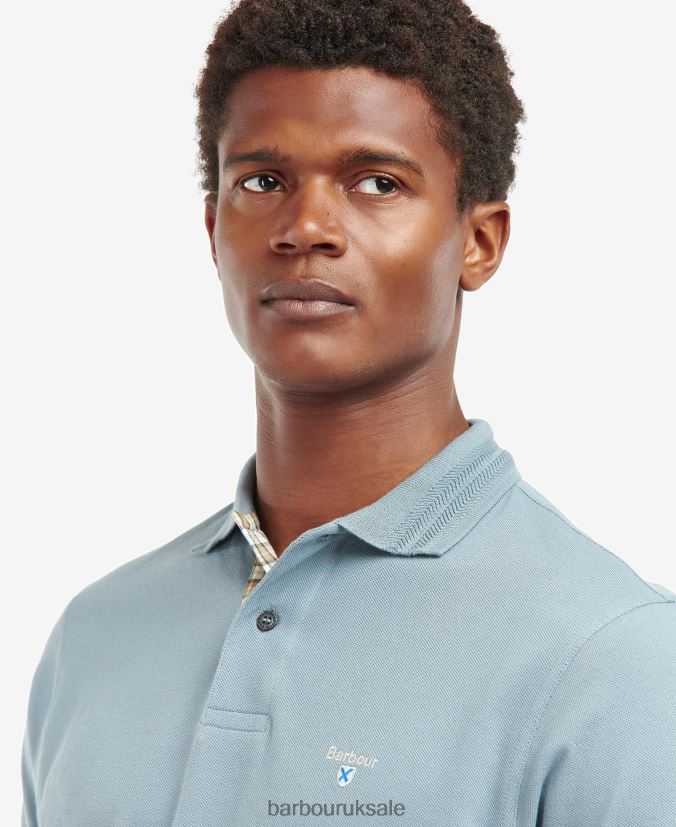 Harrowgate Polo Shirt Barbour Men R08LB6588 Clothing Washed Blue