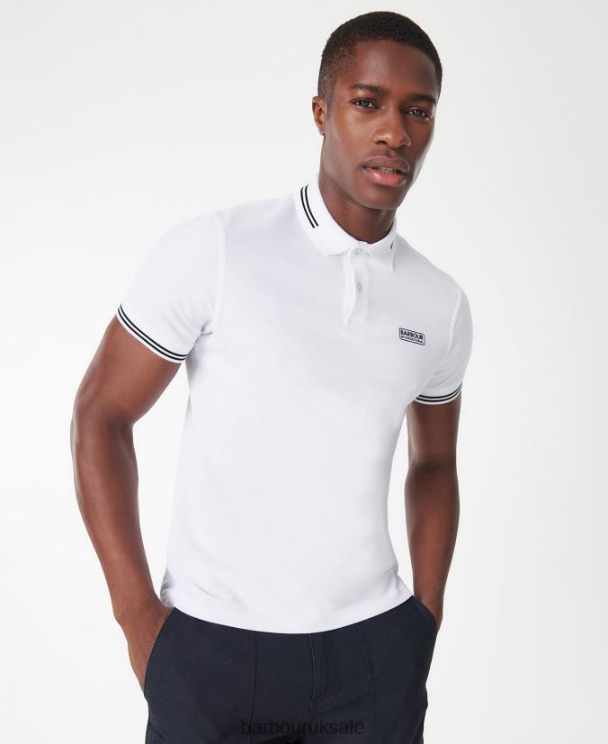 International Poloshirt Essential Tipped Barbour Men R08LB6571 Clothing White