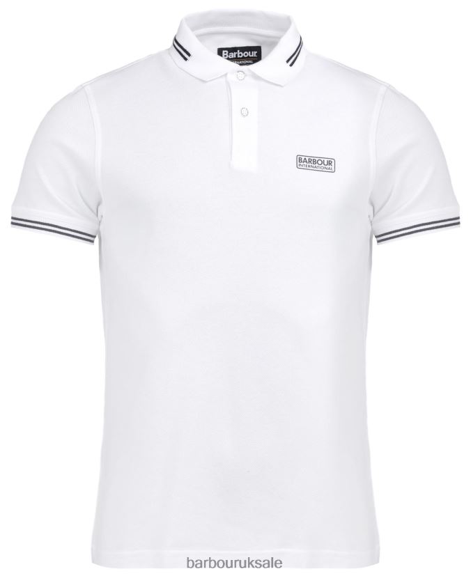 International Poloshirt Essential Tipped Barbour Men R08LB6571 Clothing White