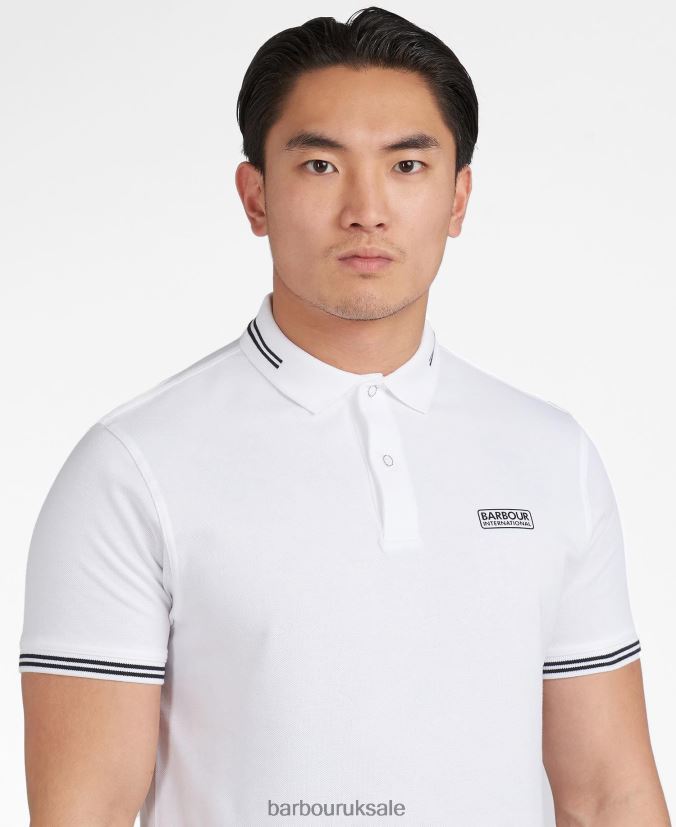 International Poloshirt Essential Tipped Barbour Men R08LB6571 Clothing White